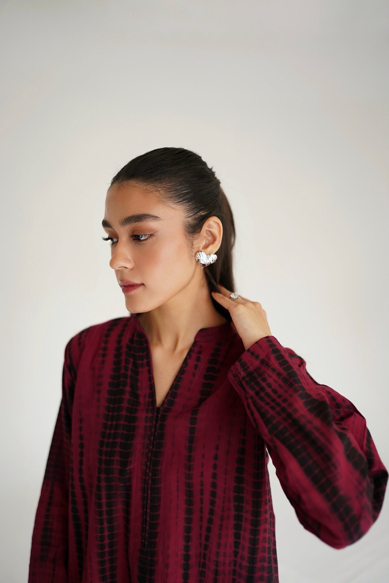 TIE AND DYE 2 pc - Premium Fabric- All Season Fabric | Cherry cola | Fast Shipping (GET 10% Discount for first time Customer Code: 10%NEW )